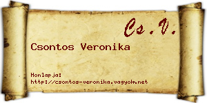 Csontos Veronika névjegykártya